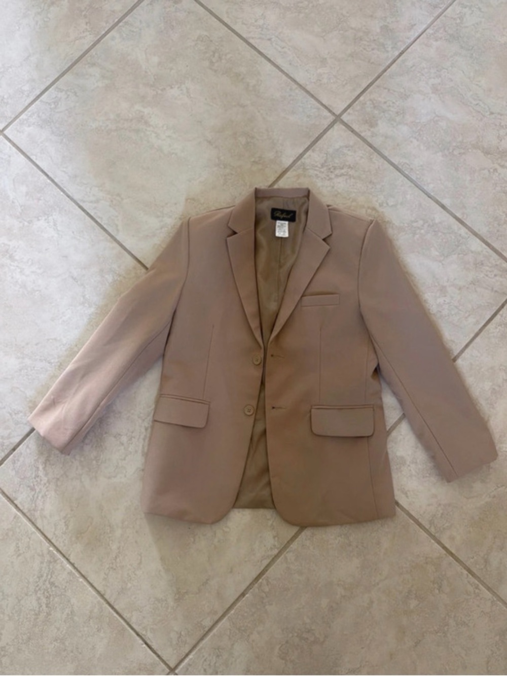 Neutral Taupe Boy’s Blazer